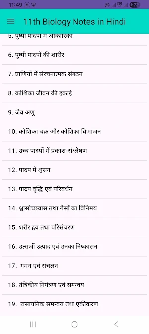 11th Biology Notes in Hindi Screenshot 1