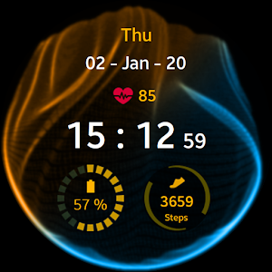 Colorful Smoke Watch Face Screenshot 0