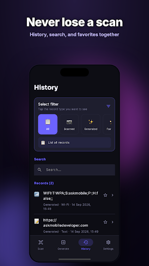 QRVault - QR Scanner Screenshot 2