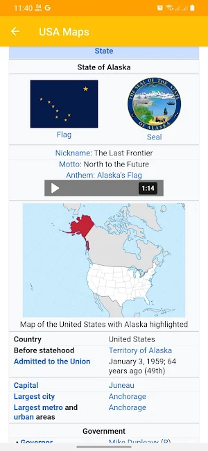 USA All States Map And Details Screenshot 2