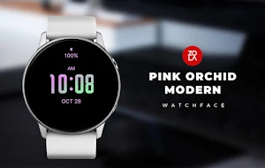Pink Orchid Modern Watch Face Screenshot 0