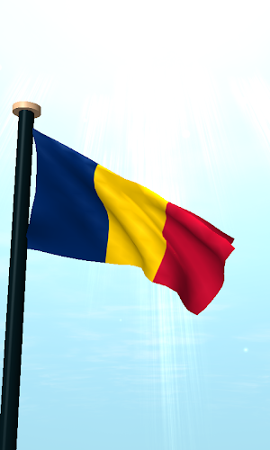 Chad Flag 3D Live Wallpaper Screenshot 1