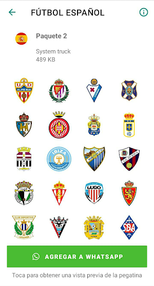 Stickers de Fútbol Español Screenshot 1