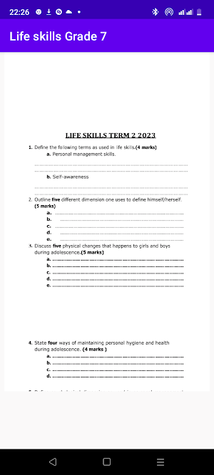 Life skills grade 7 Screenshot 3