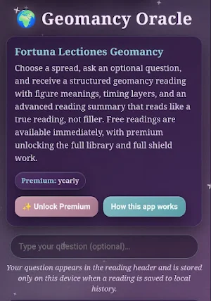 Geomancy Oracle Screenshot 1