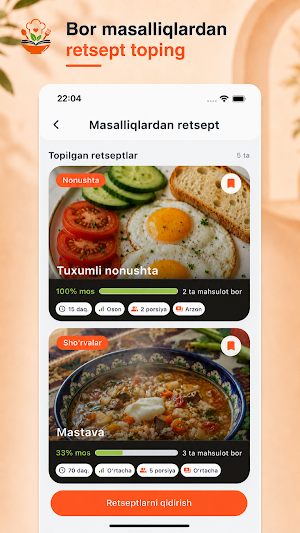 TaomLink - Retseptlar dunyosi Screenshot 3