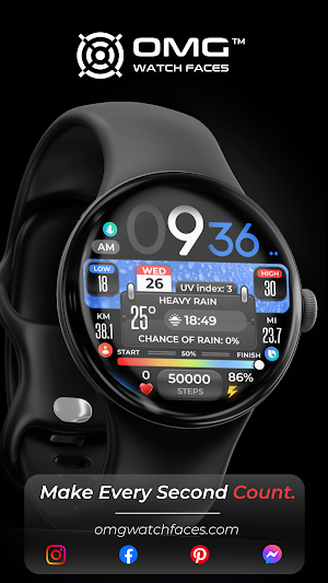 OMG 299 Weather Watch Face Screenshot 2