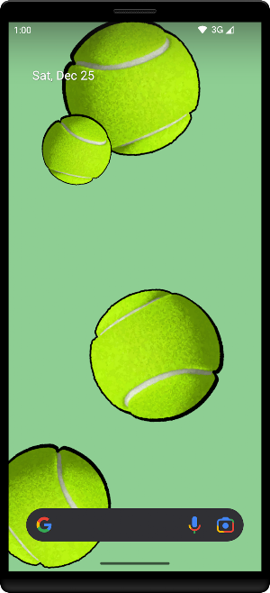 Tennis Balls Live Wallpaper Screenshot 2
