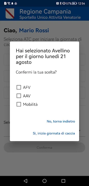 Tesserino Venatorio Screenshot 1