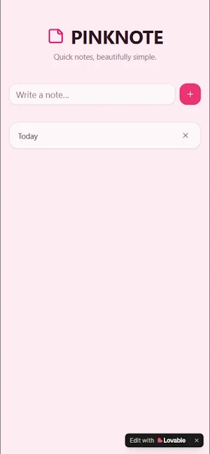 PINKNOTE Screenshot 2