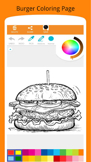 Burger Coloring Book Screenshot 2
