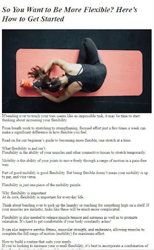 How to Do Flexibility Training Screenshot 1