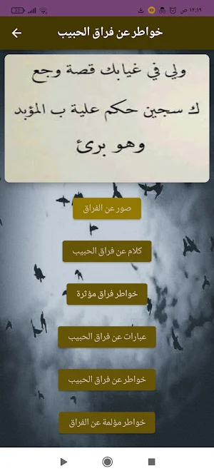 خواطر عن فراق الحبيب Screenshot 2