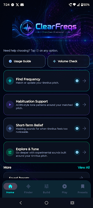ClearFreqs: Tinnitus Protocol Screenshot 3