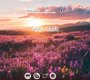 Flower Field at Sunset Theme Screenshot 0