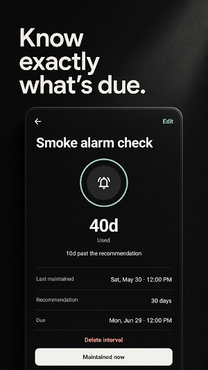 Maintenance: Home Reminders Screenshot 1