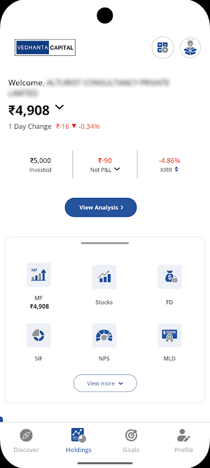 VEDHANTA CAPITAL Screenshot 1