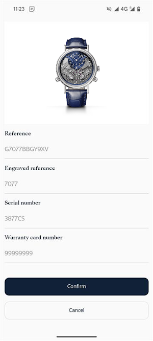 Breguet Warranty Screenshot 1