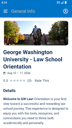 GW Law Orientation Screenshot 1