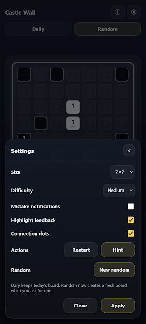 Castle Wall - Logic Puzzle Screenshot 2