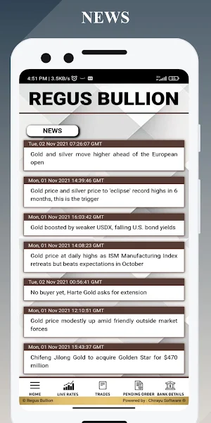 Regus Bullion Screenshot 1