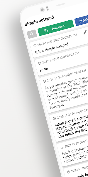 Simple notepad - Simple memo Screenshot 0