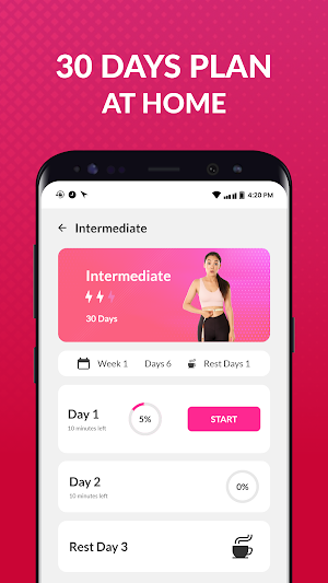 Butt & Leg Workout - HourGlass Female Fitness App Screenshot 1