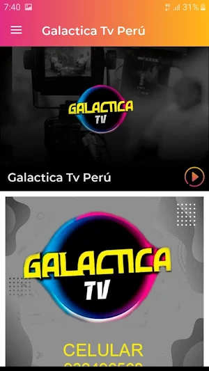 Galactica TV - Oficial Screenshot 1