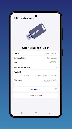 SafeNet FIDO Key Manager Screenshot 2
