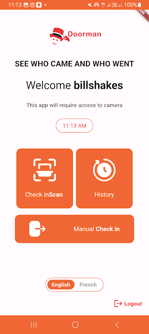 Doorman Security System - Demo Screenshot 2