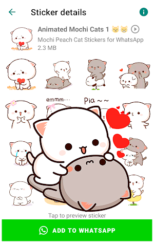 Animated Mochi Cat Stickers Screenshot 0