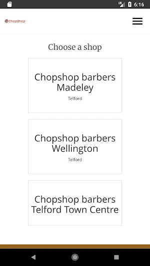 Chopshop barbers Screenshot 2