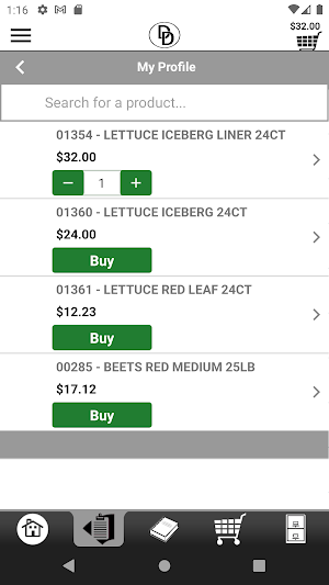 D&D Mobile Ordering Screenshot 1