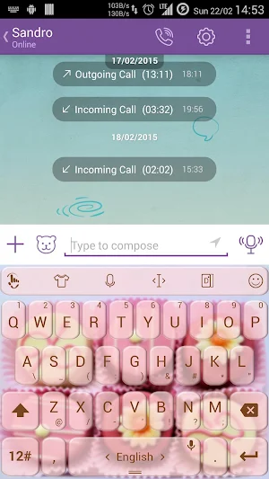 Keyboard Theme Birthday Cakes Screenshot 0