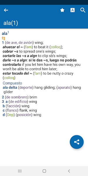 Concise Oxford Spanish Dictionary Screenshot 0