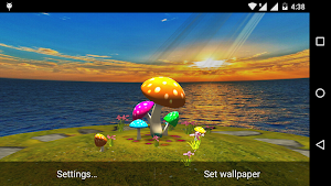 3D Mushroom-Sun Live Wallpaper Screenshot 2
