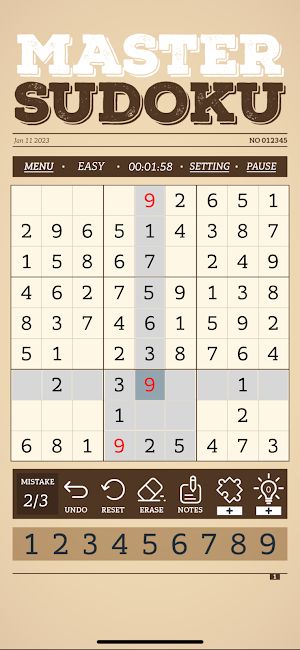 Sudoku Master - Number Puzzles Screenshot 1