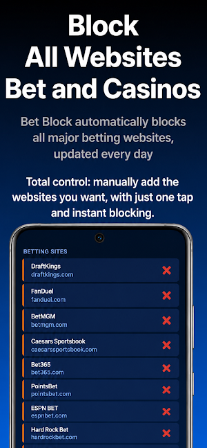 Bet Block - Stop Gambling Now Screenshot 1