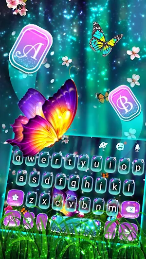 Wonderland Butterfly Keyboard Theme Screenshot 1