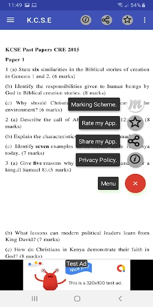 Kcse 2015: past papers. Screenshot 2
