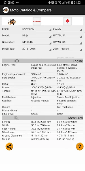 Moto Catalog & Compare Screenshot 3