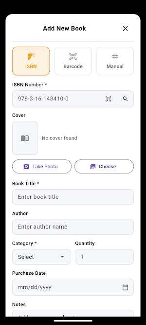 My Bookshelf - Book Inventory Screenshot 1