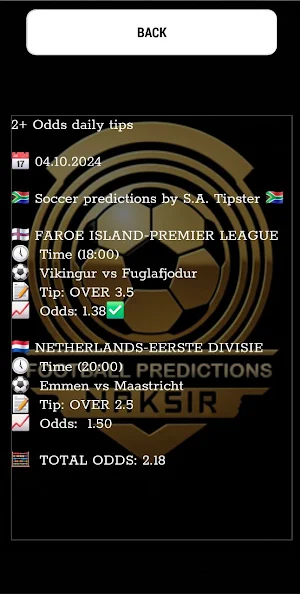 Football Predictions Naksir Screenshot 2