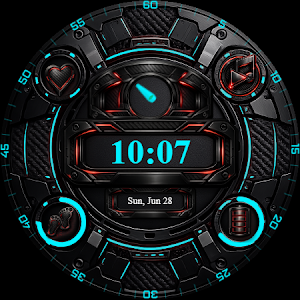 Carbon Black Watch Face Screenshot 2