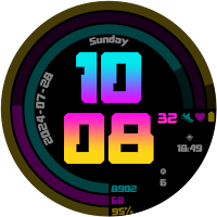 Futuristic Neon Watch Face