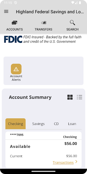 Highland Federal Mobile Screenshot 1