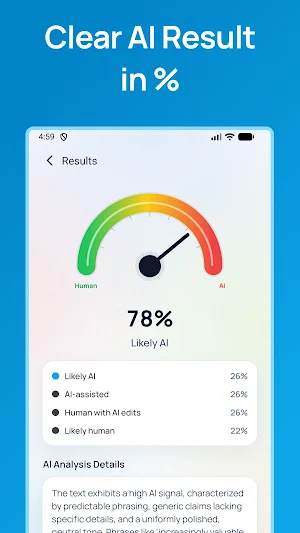 Detect AI: Paraphrase Tool Screenshot 2