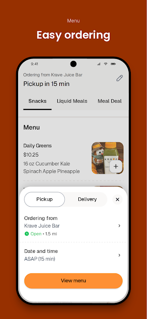 KRAVE Juice Bar Screenshot 2
