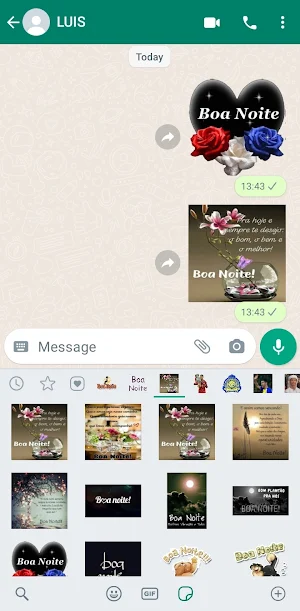 Figurinhas Boa Noite Screenshot 1