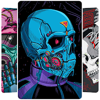 Cyborg Skull Wallpaper